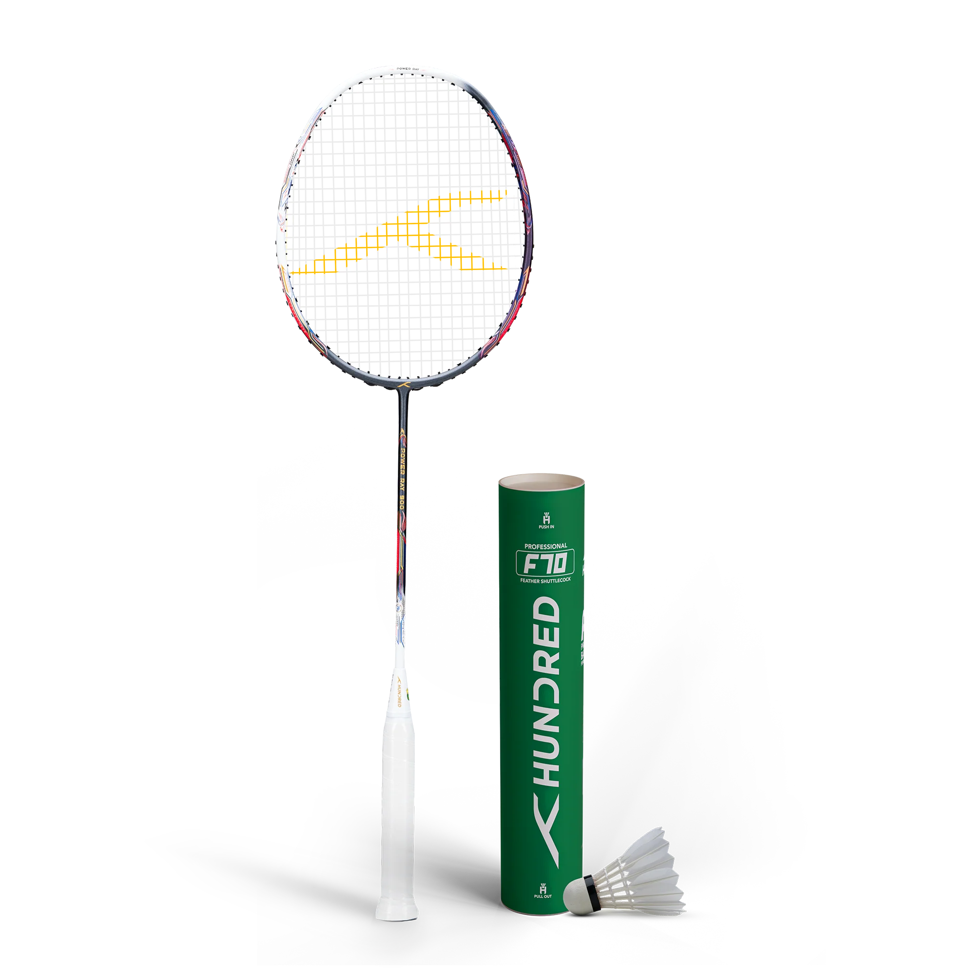 Carbon Fiber Racket + 10 pc Goose Feather Birdie Set - Image 3
